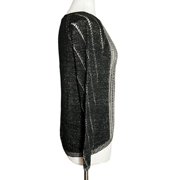 FEVER LIGHTWEIGHT Mixed Cotton Blend Knit Hi-Low Hem Pullover Crewneck Sweater - Picture 7 of 9